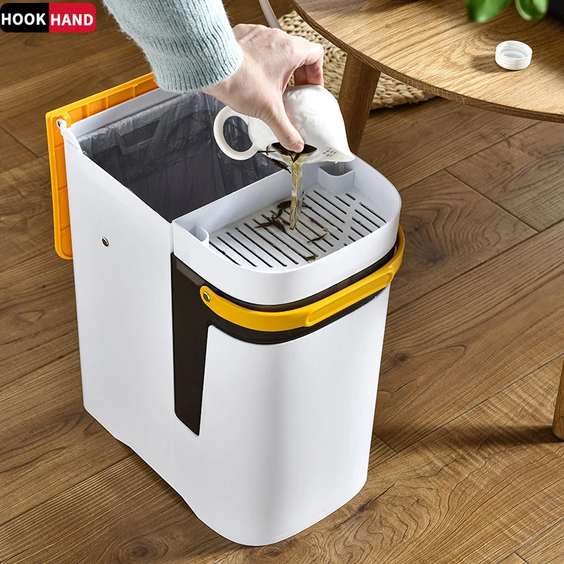 家用干湿分离垃圾桶茶水桶废水桶办公室茶渣过滤多功能垃圾桶大号