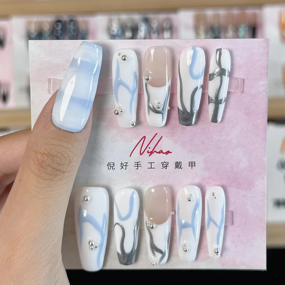 Nihao家银闪纯手工穿戴甲【no退no换】