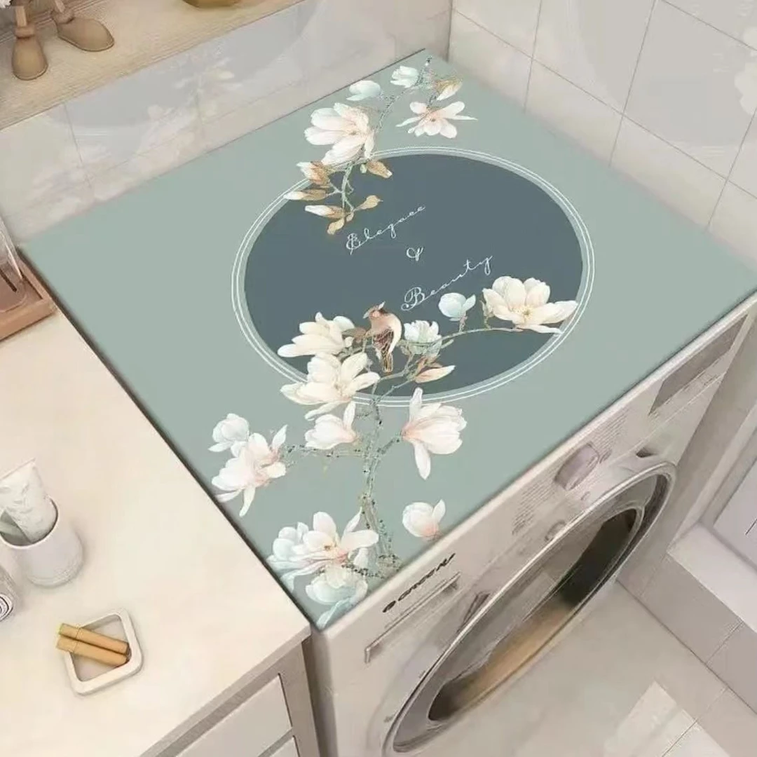 硅藻泥简约现代万能盖巾防滑防尘保护罩床头柜台面垫冰箱洗衣机垫