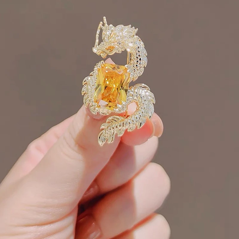 合金胸针 高级感龙胸针设计感小众古风胸花复古国潮别针饰品