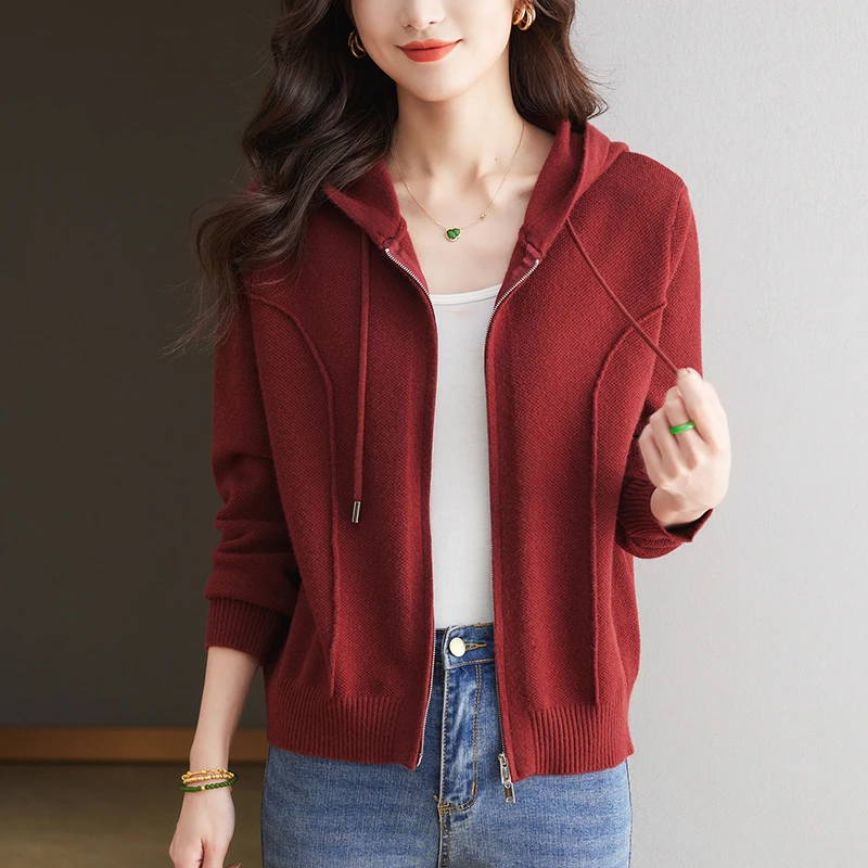 大码胖mm针织卫衣外套2025春秋新款短款外搭毛衣开衫漂亮洋气减龄