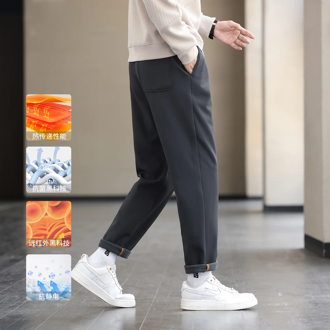性价比爆表！黑科技蓄热面料！秋冬男士时尚防风加绒加直筒厚休闲