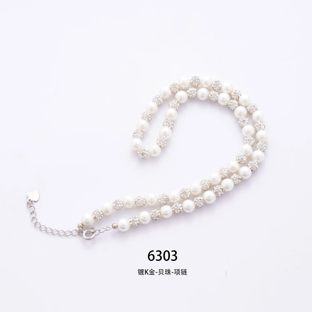 铜合金仿珍珠项链 6303气质轻奢简约时尚项链（链长37cm＋5cm）±2cm