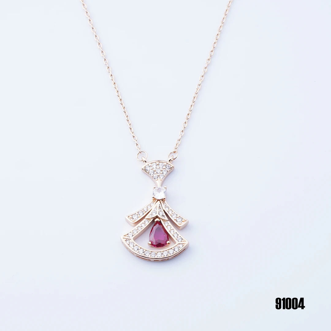 铜合金项链 91004灵动紫色轻奢气质时尚百搭款项链（47cm＋3cm）