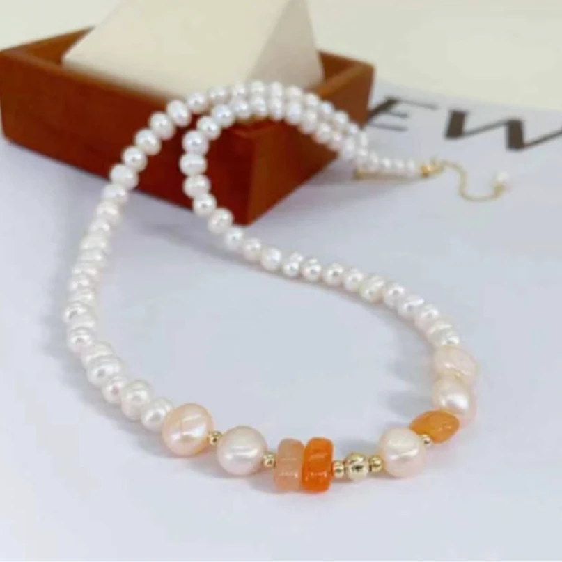 铜合金项链 《货号7429+》精致简约优雅珠珠项链（链长：42+7cm）