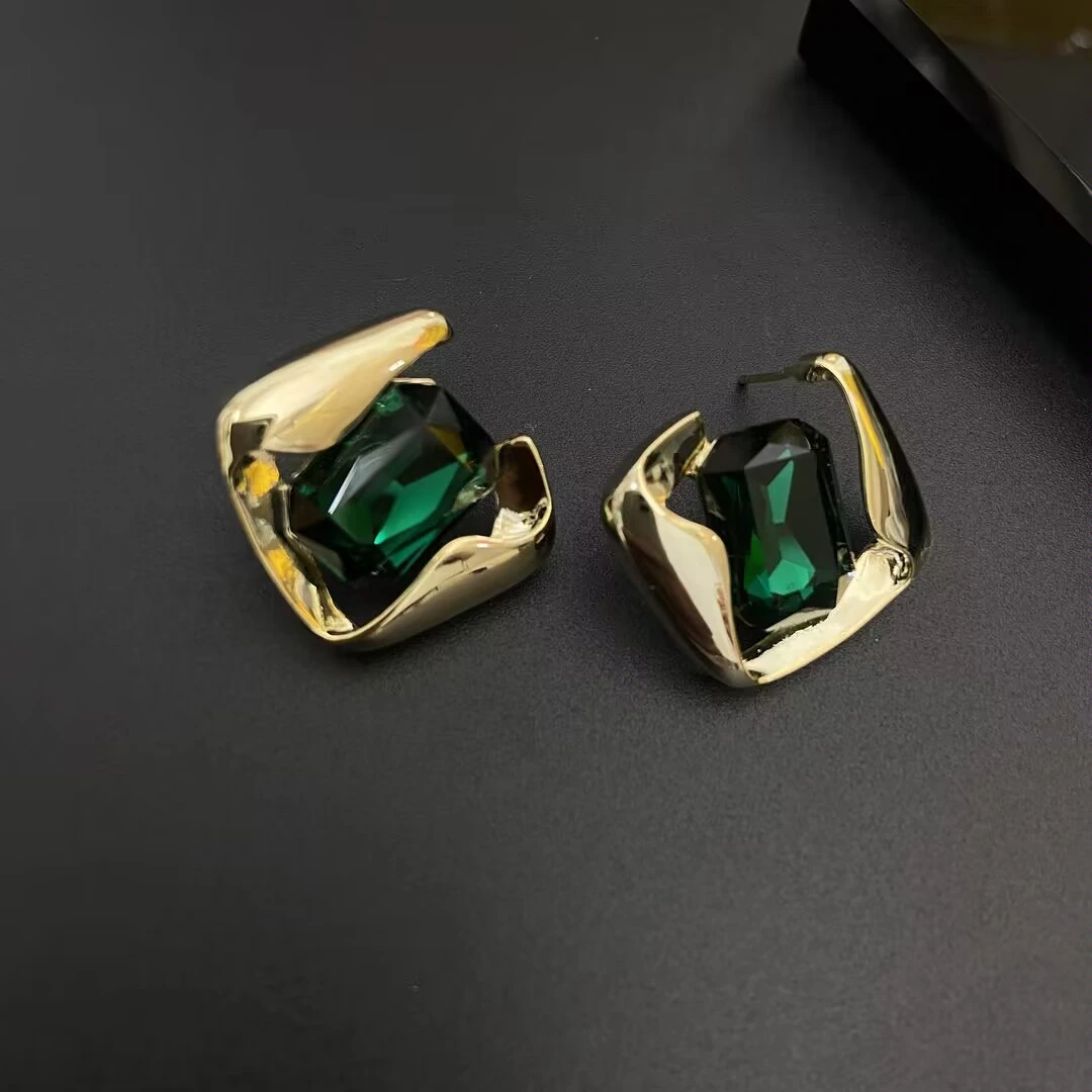 铜合金耳饰 《货号1429》冷淡风金属耳环