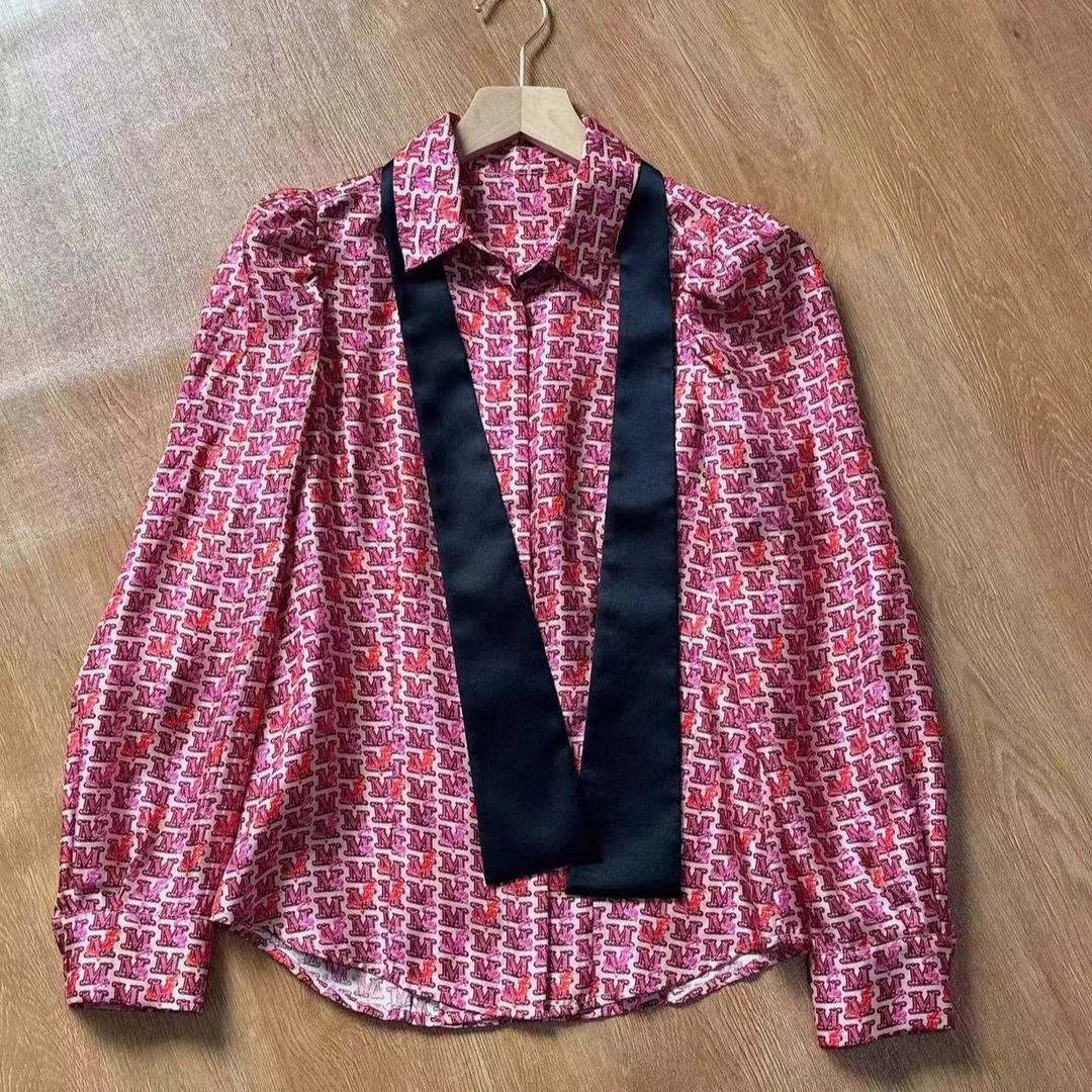 【轻奢小众】飘带字母时尚小众衬衫