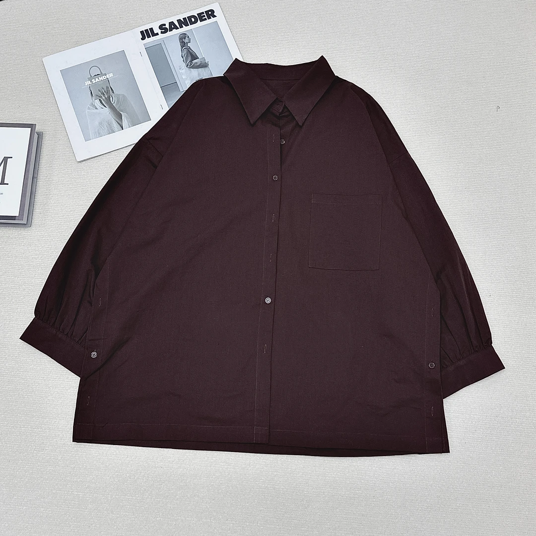 秋季新款美拉德色系净版宽松 over size衬衫