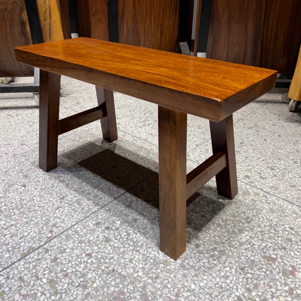 独板榫卯结构奥坎实木条凳绿心檀实木长板凳