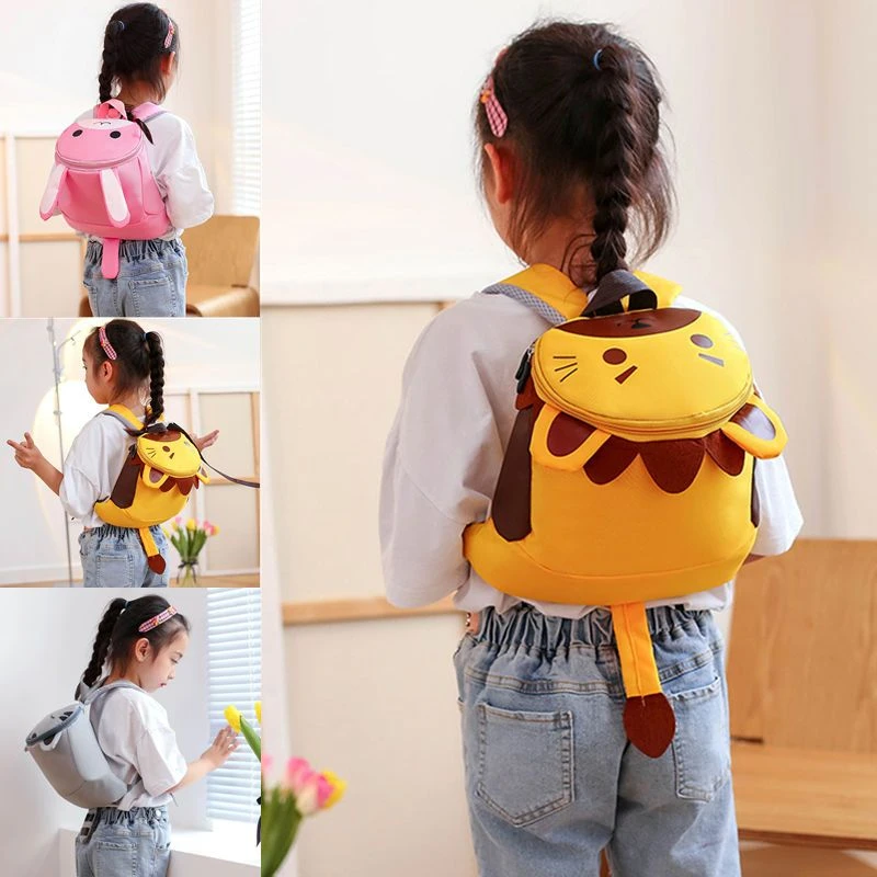 幼儿园防走失小狮子书包儿童1-5岁女孩男孩适用外出旅游可爱背包.