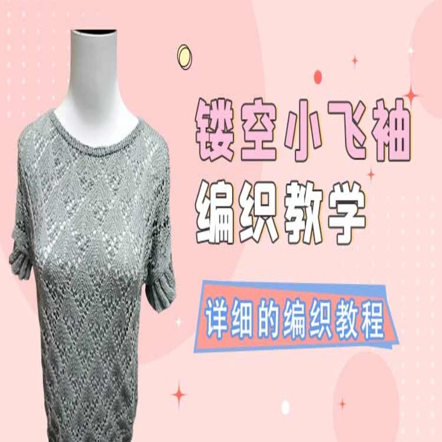 镂空小飞袖编织教学教程