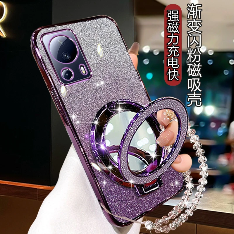 小米civi2手机壳女潮新款CIV2个性创意渐变闪粉软壳Civi2网红高级