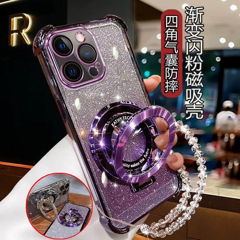 适用苹果16pro手机壳女网红高档 iphone16ProMax镜头全包四角防摔