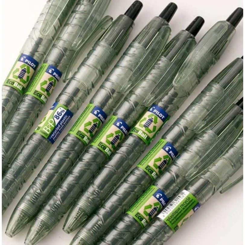 PILOT · 日本百乐矿泉水笔圆珠笔德版宝特瓶脏脏绿B2P按动黑笔