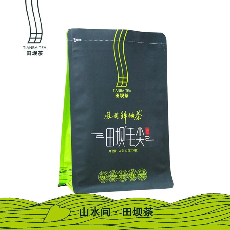 田坝毛尖凤冈锌硒茶高山绿茶居家办公接待茶90克/袋