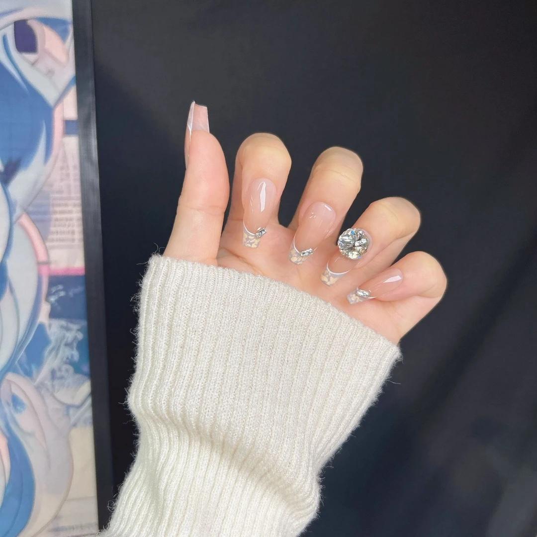 【时光迷雾】♡ 小指艺手工穿戴甲（个性法式）