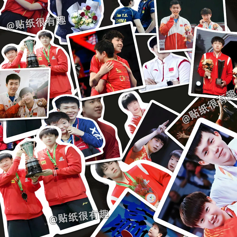 莎头合集贴纸孙颖莎王楚钦大头防水卡贴乒乓球队周边手机壳同款装