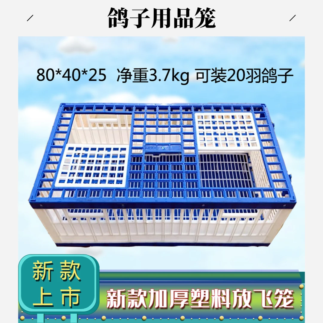鸽子用品用具放飞笼训放笼报道笼信鸽塑料笼可折叠大中小号集鸽笼