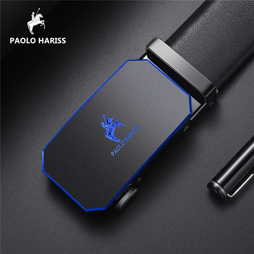 【真皮】皮带男士自动扣商务休闲送男友生日礼物送老公裤腰带保罗