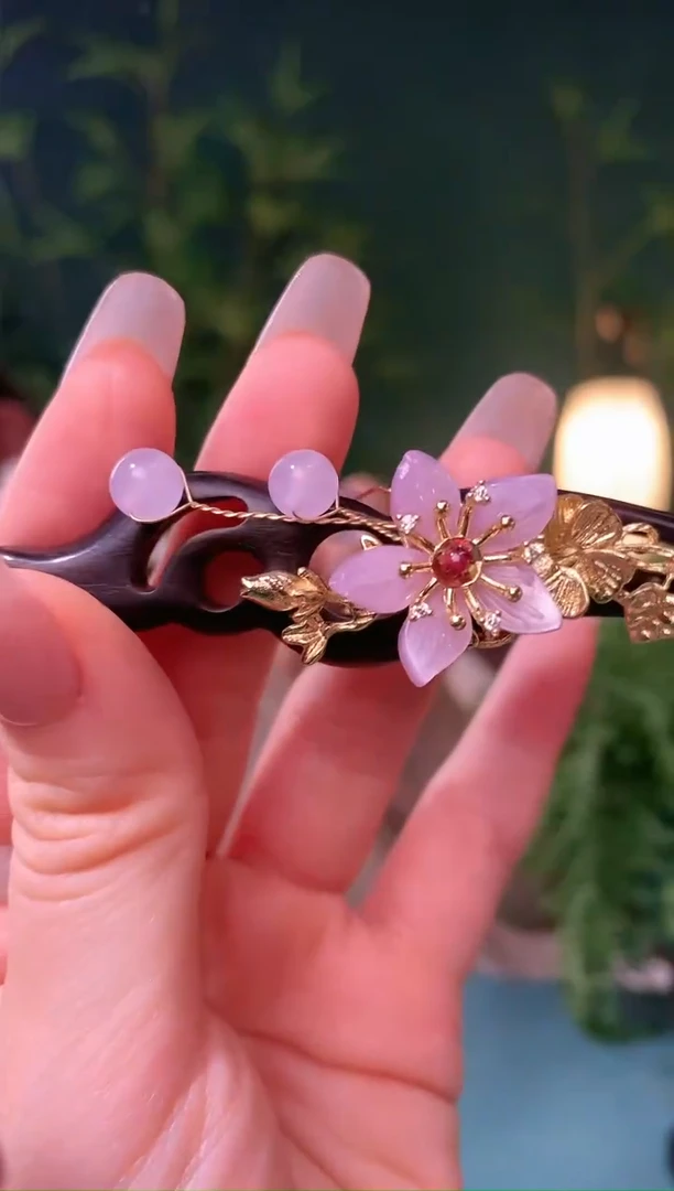 【闪购商品】水晶发饰未镶嵌拂紫烟【发簪】