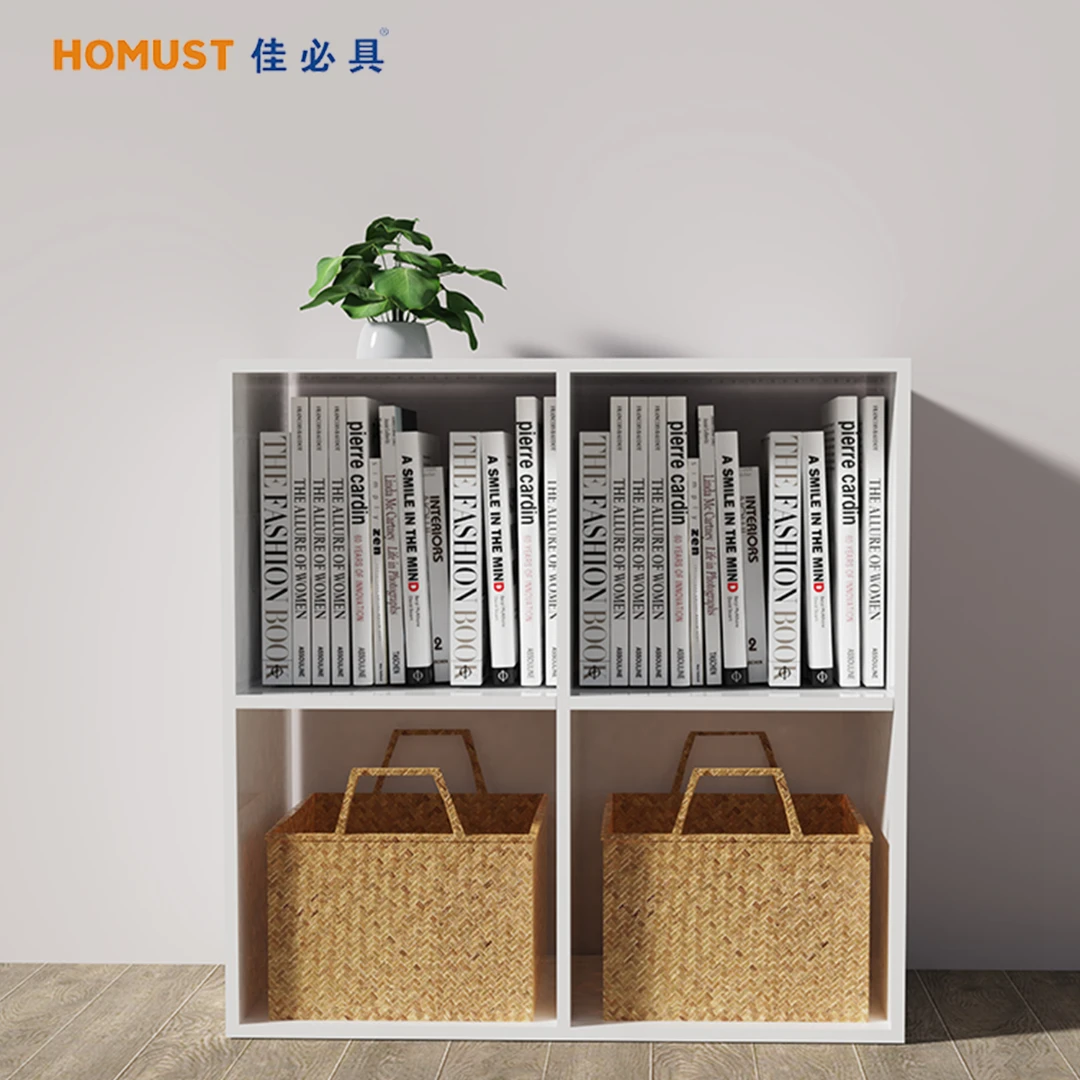 工厂直发家用简约北欧格子书柜落地玩具收纳柜书房书架简易储物柜