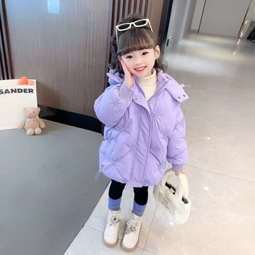 女童手塞棉服冬装2025新款洋气儿童棉袄加厚宝宝冬季外套小童棉衣