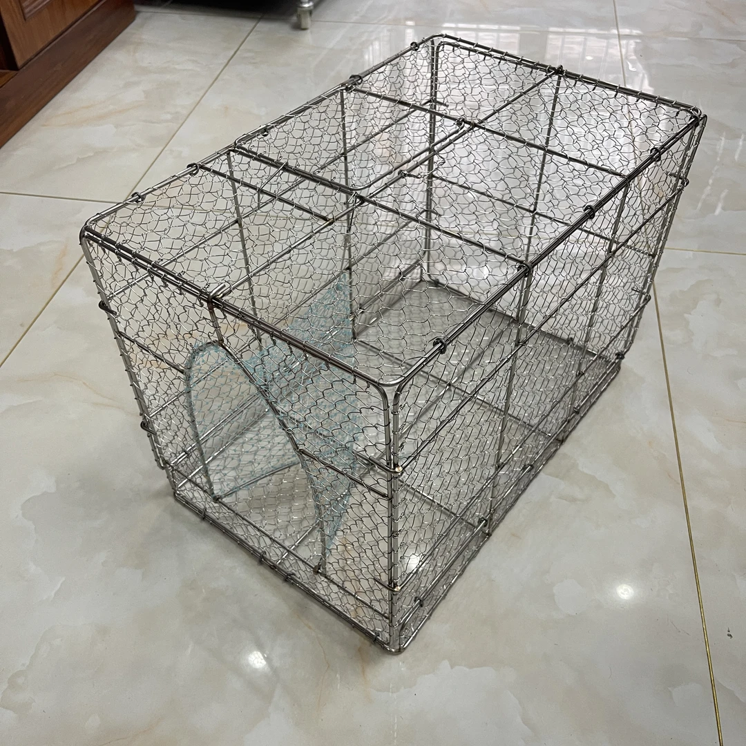 三驰折叠新款捕鱼笼乌头泥猛金鼓石斑笼304不锈钢材质海水江河