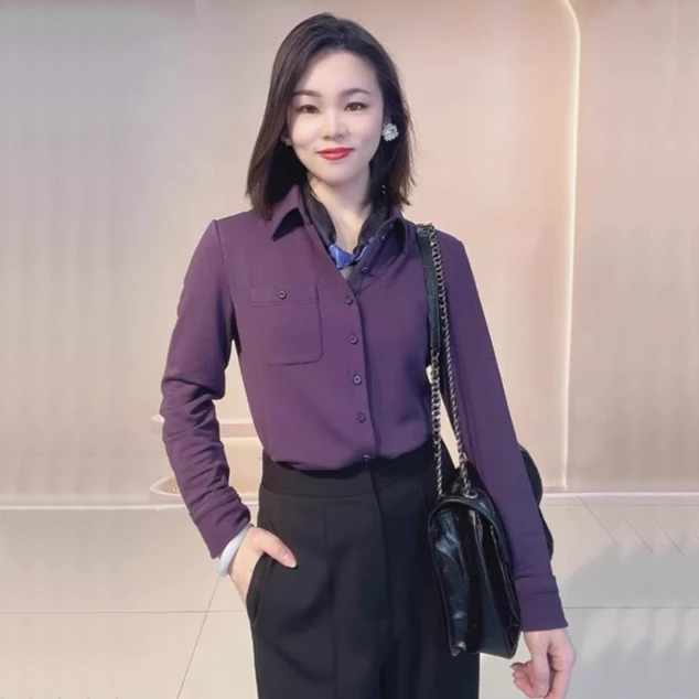 【商场同款】2024秋冬款修身莫代尔加绒长袖衬衫1300820