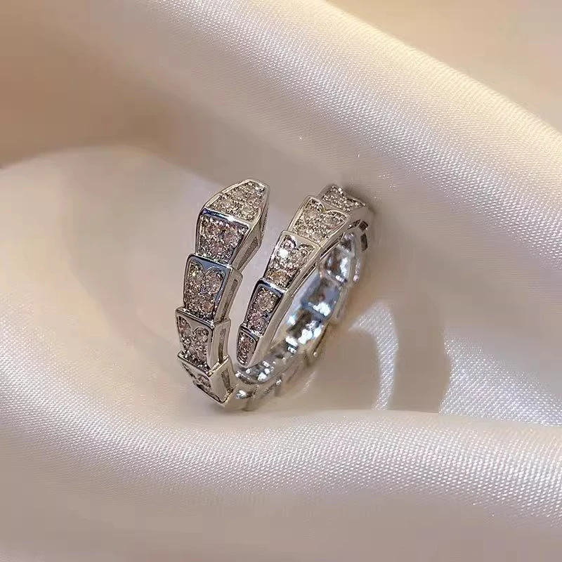合金戒指 戒指ins风小众设计食指戒轻奢高级感指环时尚开口可调节
