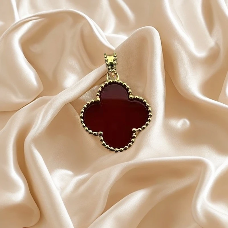 18K金镶嵌红玛瑙15mm/25mm吊坠（不含链）