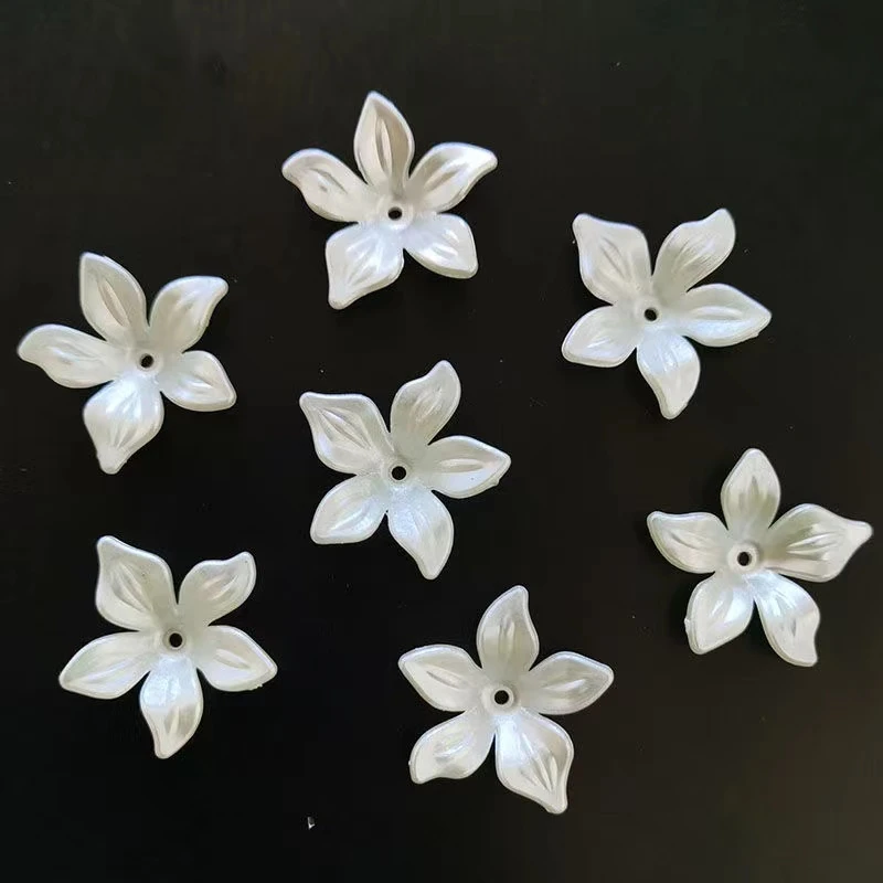 紫荆花仿真珠五角花瓣abs仿真花diy花瓣发饰发簪手工串花配件