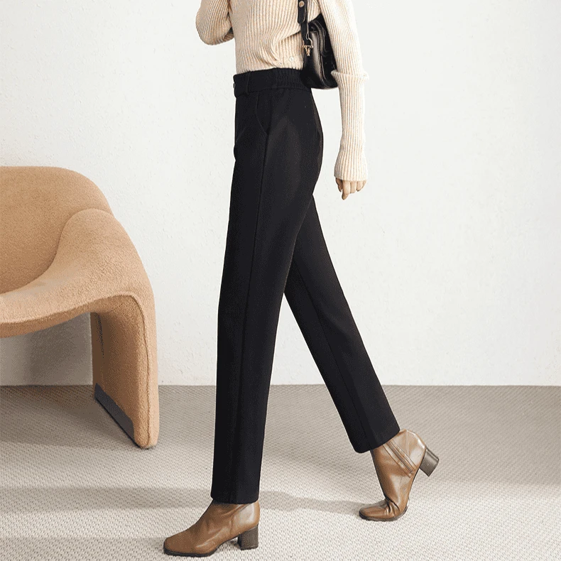 【老板娘专享】2024时尚休闲高腰显瘦百搭直烟管裤2851