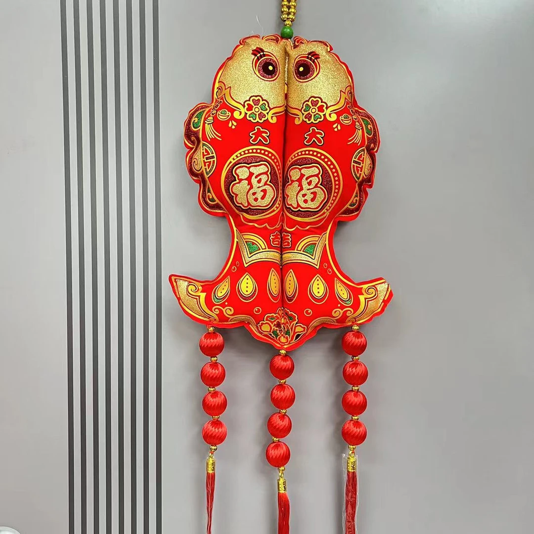 大双鱼福字立体挂件加厚加大挂饰客厅卧室玄关背景墙过年喜庆装饰