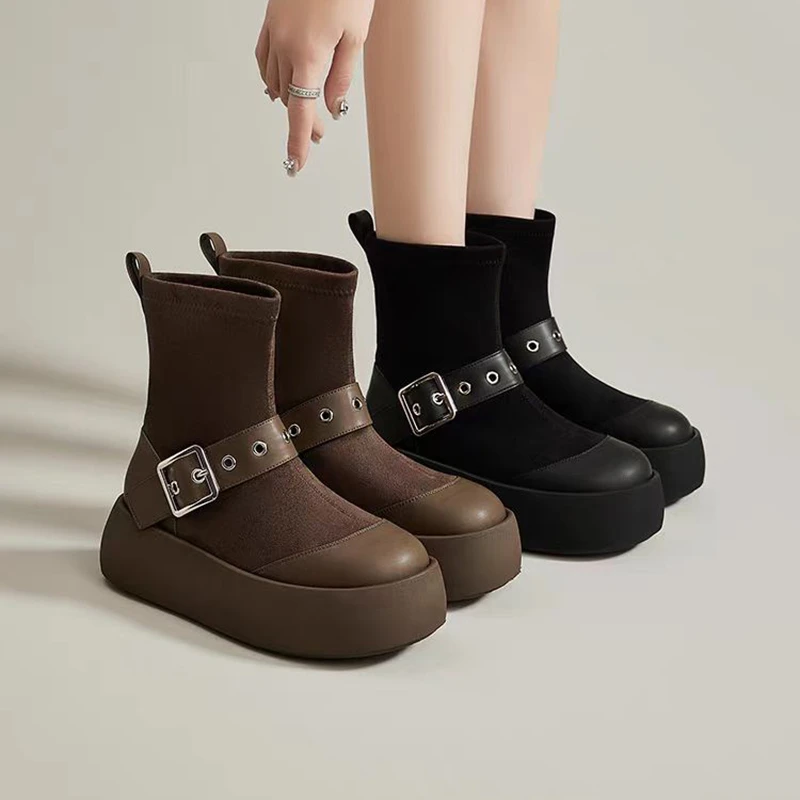 厚底百搭气质瘦瘦靴~时尚~GL62533~