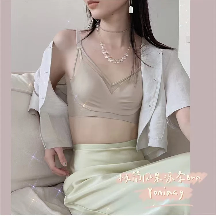 胸大显胸小的超薄款内衣女无海绵无钢圈聚拢文胸收副乳防下垂夏季