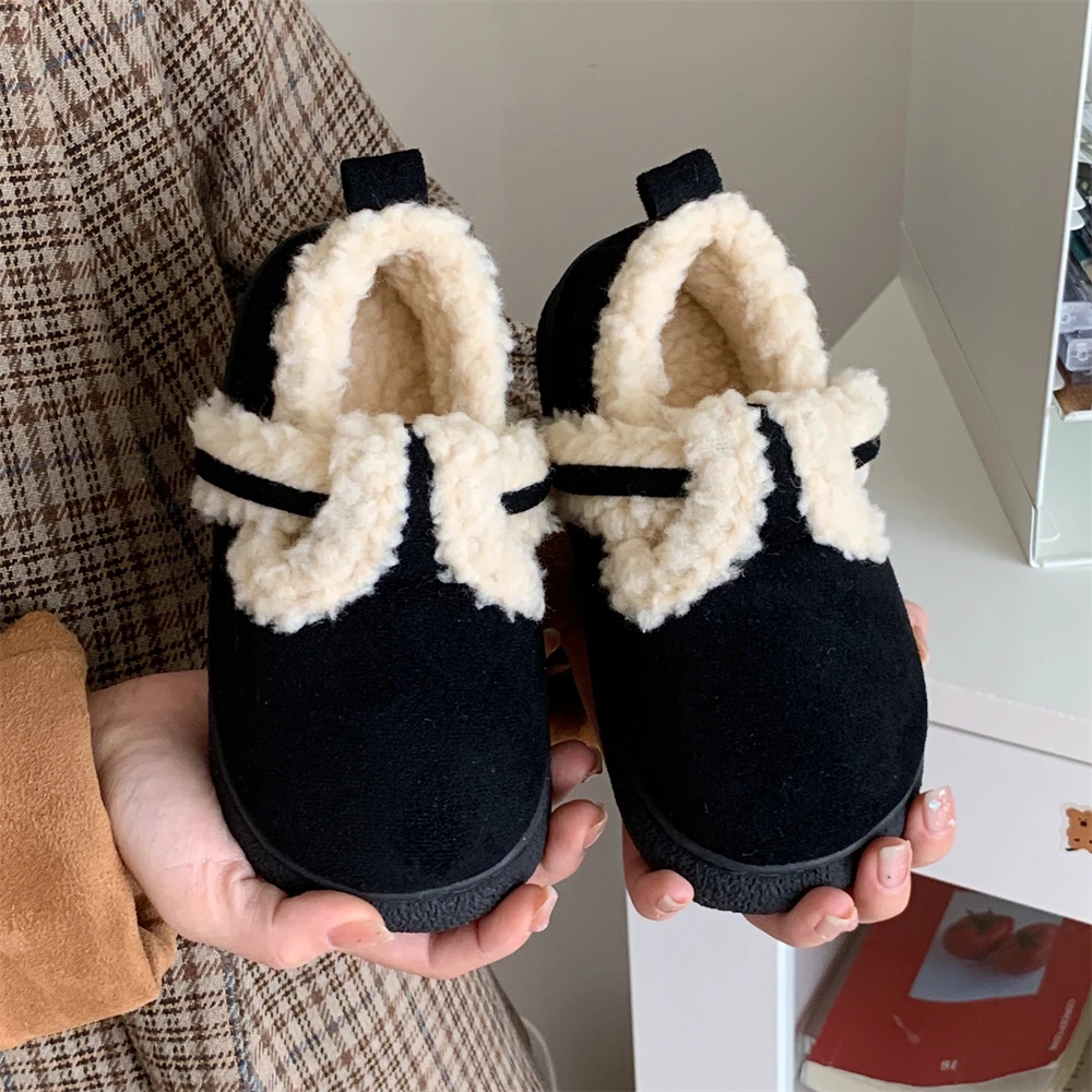 复古风休闲韩版百搭亲子棉拖鞋防滑保暖加绒软底勃肯鞋女冬季ins