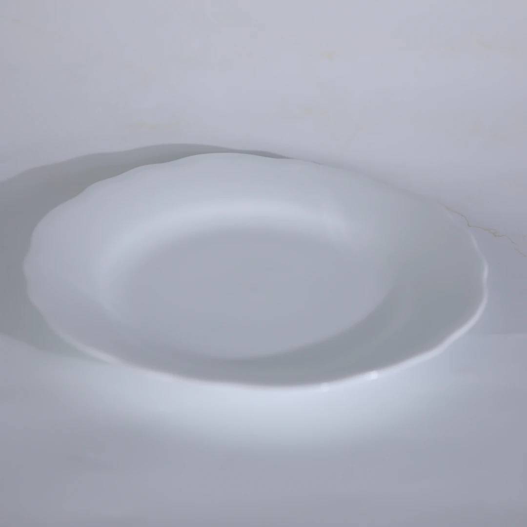 （微瑕）景德镇陶瓷 163荷叶盘（2只）-介意慎拍