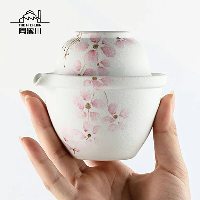 陶溪川景德镇陶瓷初春快客杯A-十里桃花F