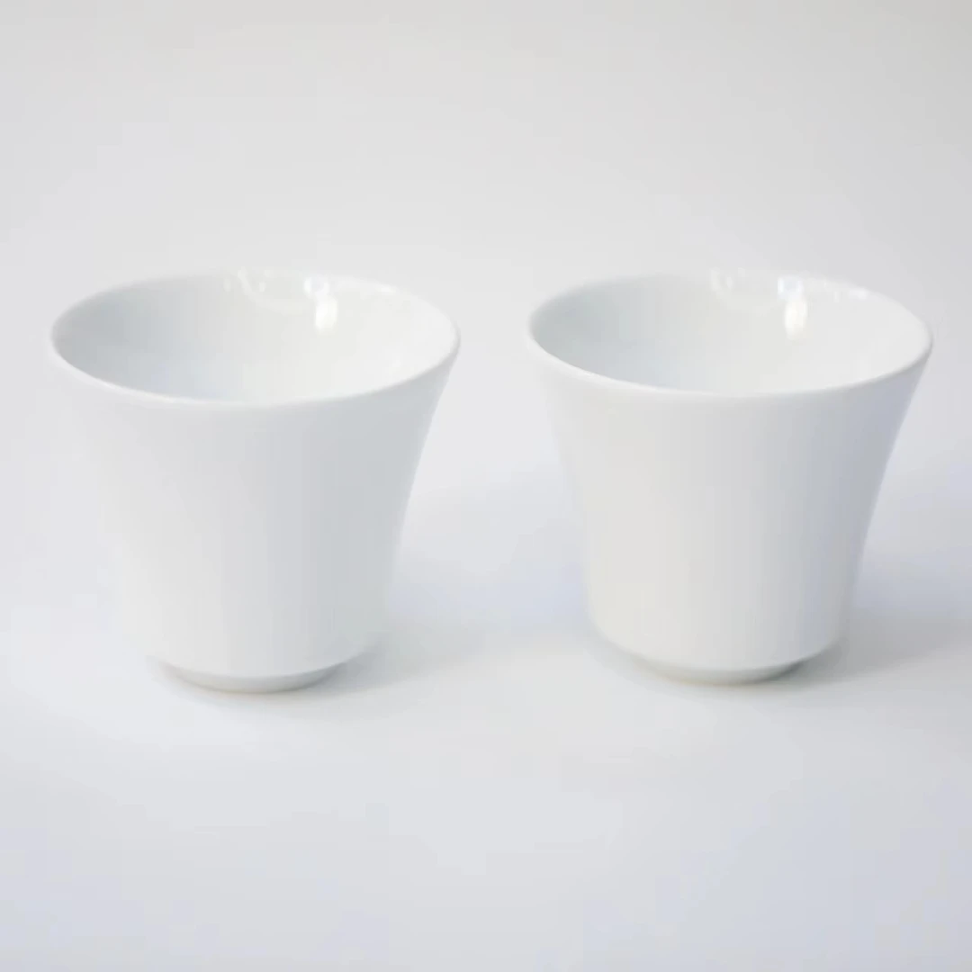 陶溪川景德镇陶瓷   '3.45宋器茶杯(昌南白) （拍1发2，共2只）