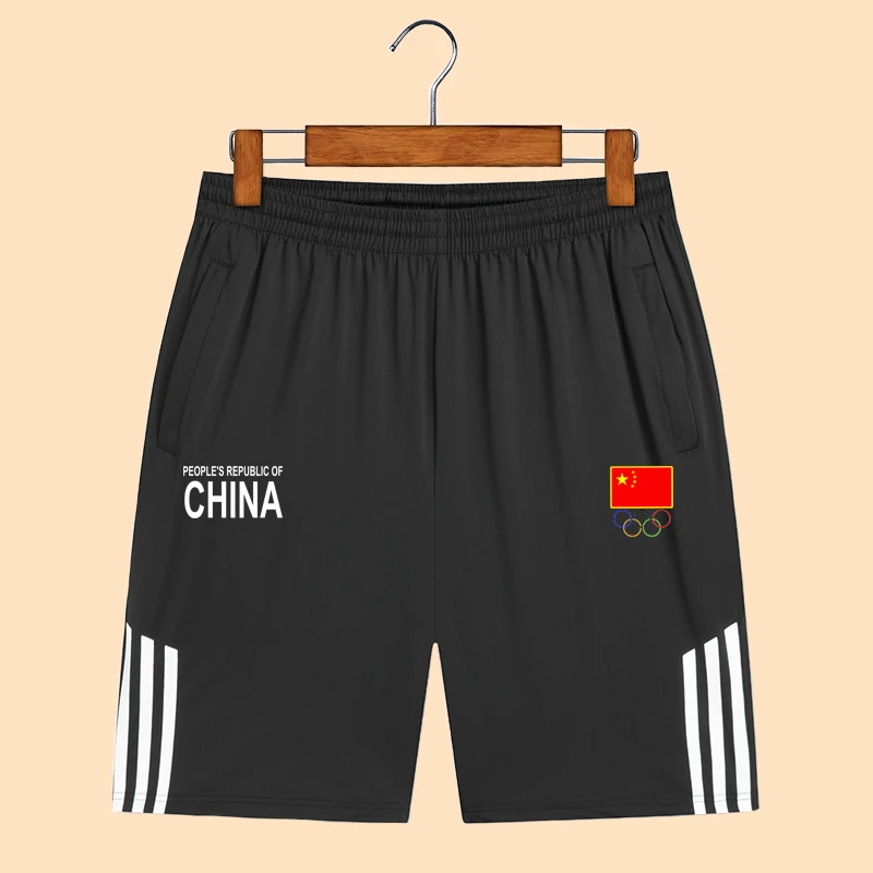 中国国家队运动短裤男跑步健身裤子夏季加大码速干训练教练五分裤
