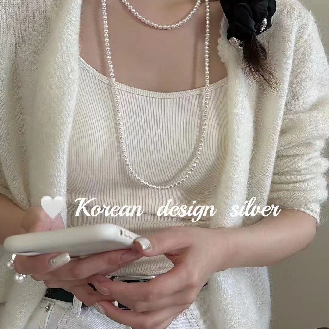 非金属仿珍珠项链 单戴叠戴贝珠项链