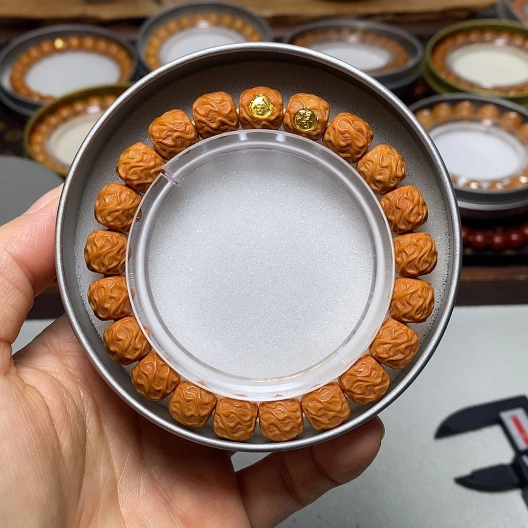 猴头核桃手串336号10➕18K虎须全品