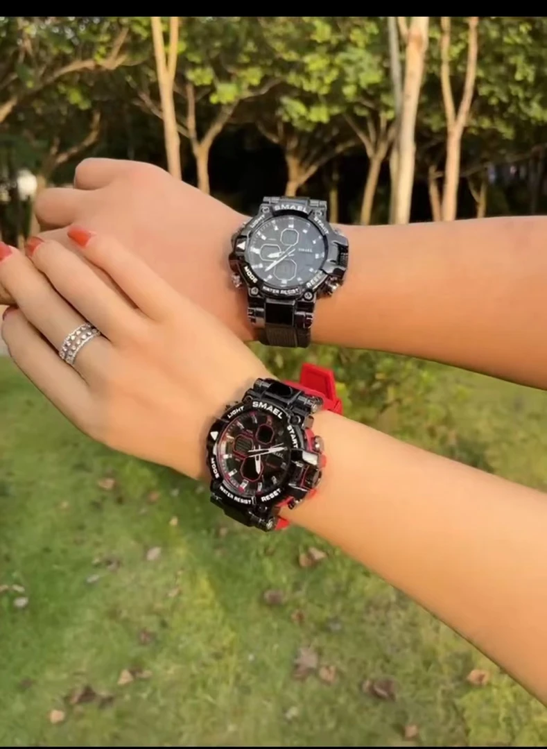 男士手表多功能耐磨夜光防爆防水大表盘潮流女士青少年双显腕表