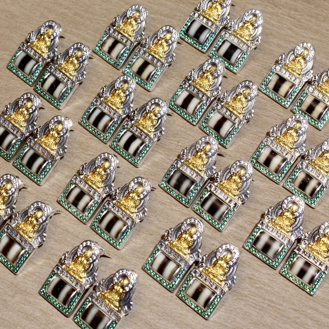 壹加｜手工设计药师玛瑙耳钉多样性发货发一对