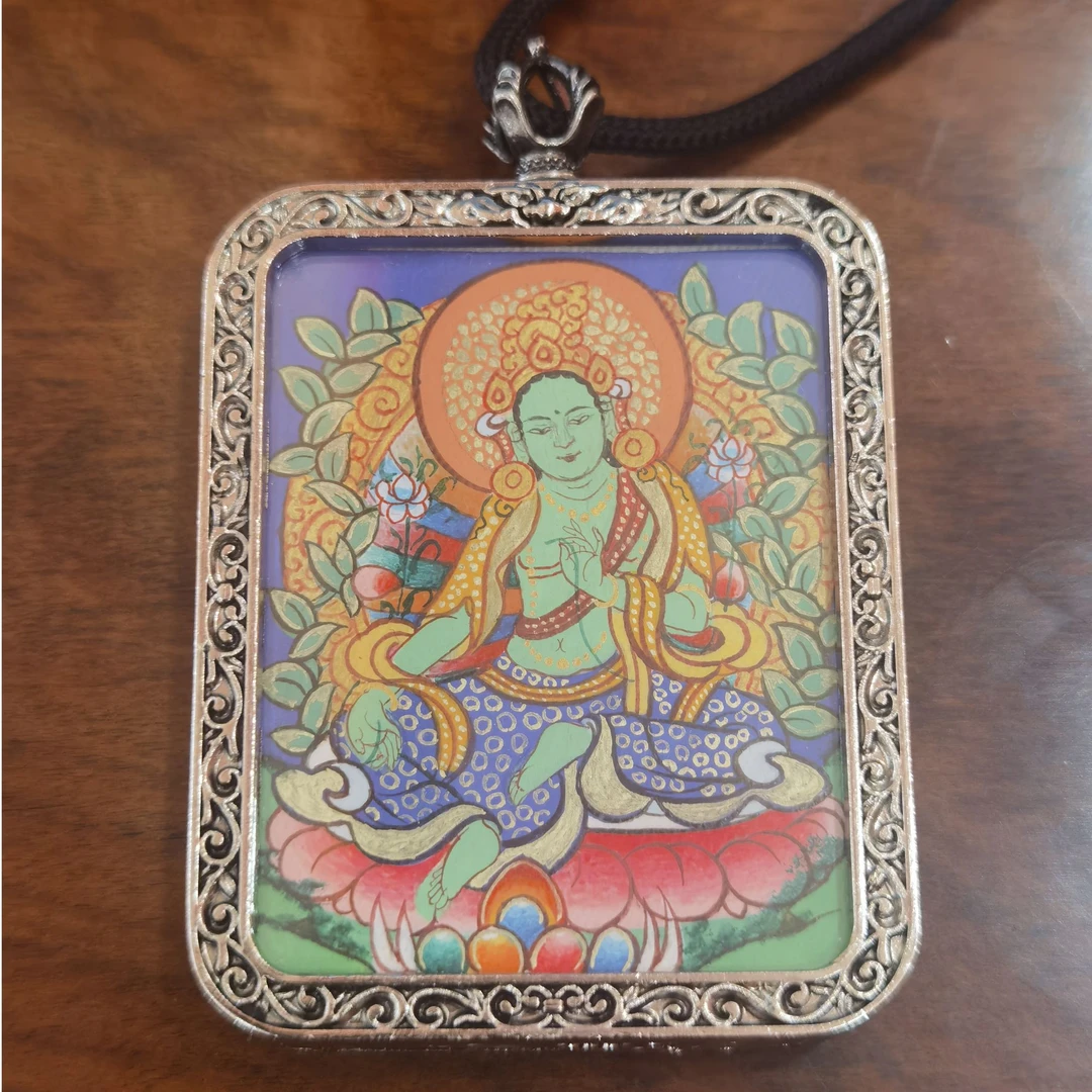 合金吊坠 壹加思默-绿度度方牌合金吊坠