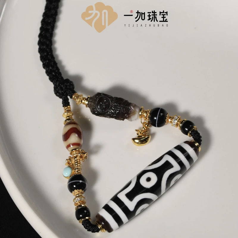 壹加小青|阿呆黑白杵六宝项链多样性发一6555B