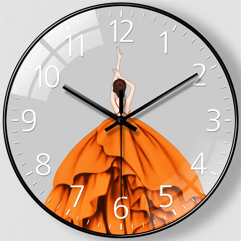 简约客厅时钟静音轻奢创意挂钟网红时尚挂表家用挂墙大气石英钟表