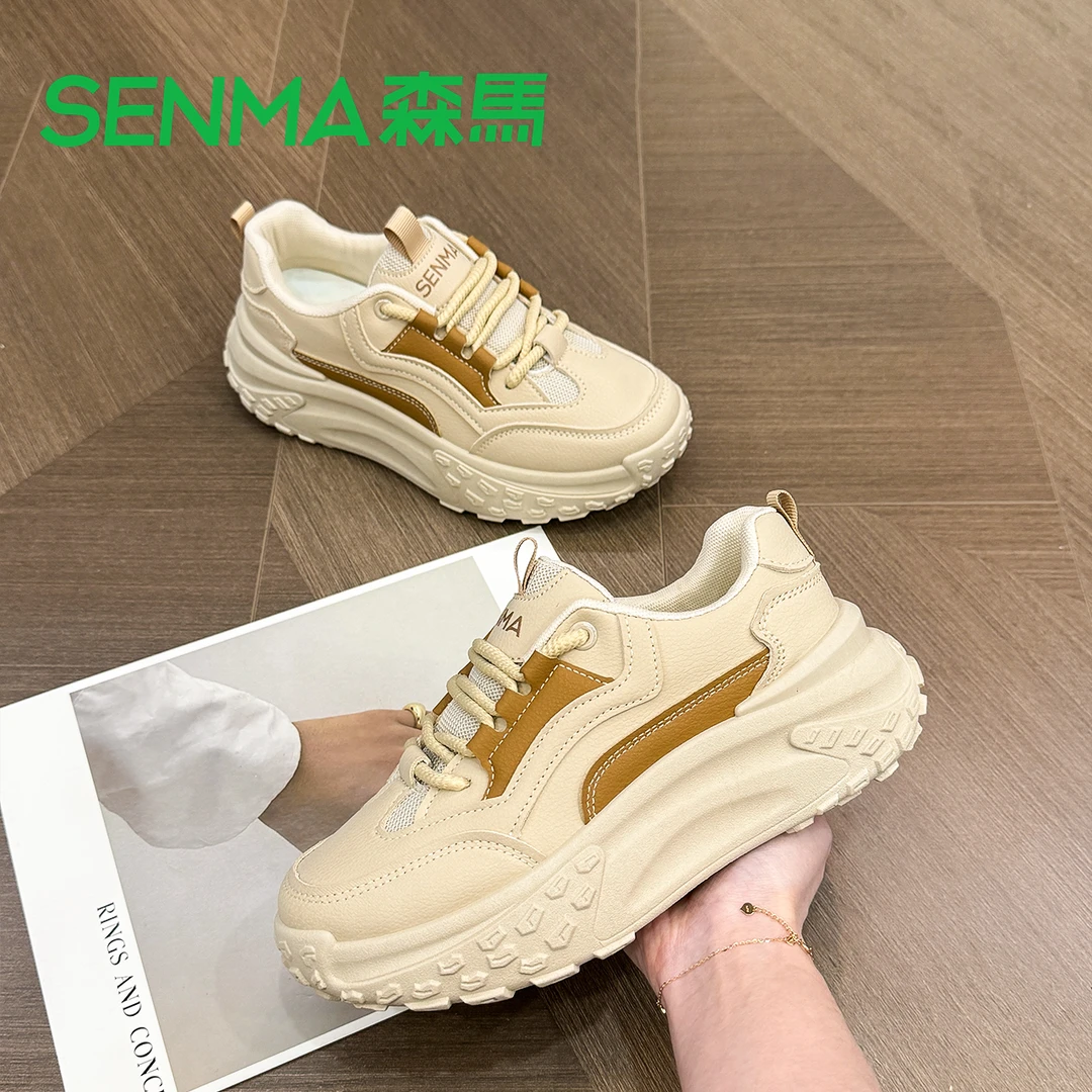 SENMA/森马老爹鞋女鞋春季厚底2024新款网红休闲运动春款学生跑步