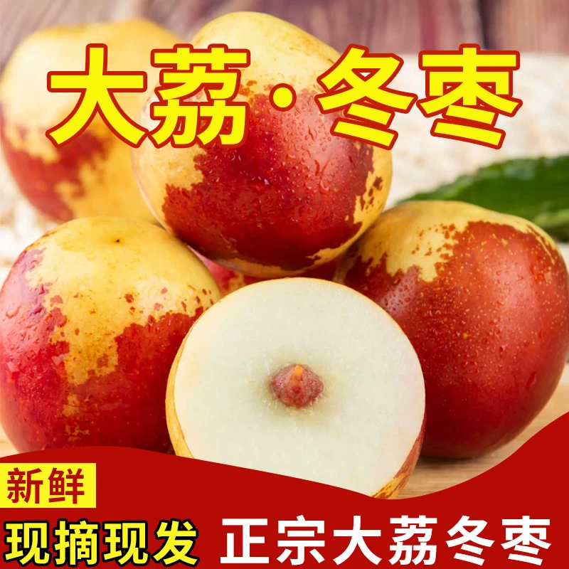 陕西大荔优质冰糖冬枣脆甜可口新鲜采摘装当季新鲜皮薄肉厚水果熟
