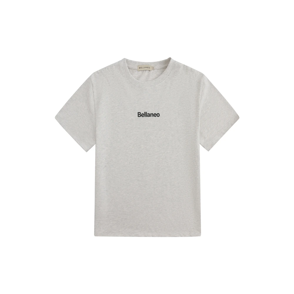 BELLANEO2025春夏季男士纯棉短袖T恤潮流休闲百搭圆领高级感男装